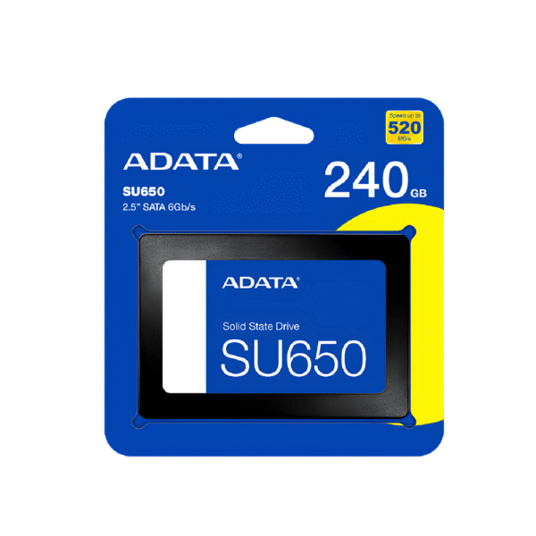 ADATA SU650 240GB 3D-NAND 2.5" SSD 1785035729017 7072